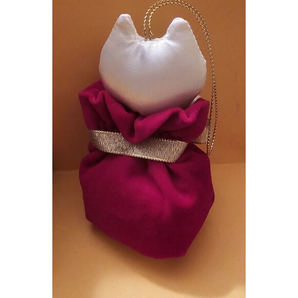 Vintage New In Box Fancy Feast Holiday White Persian Kitten In Bag 1996 - Picture 4 of 5